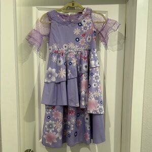 Floral Purple Layered Dress